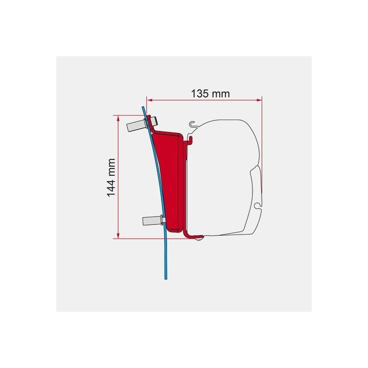 Adattatore FORD TRANSIT H3 L3 per tendalino F45S Fiamma