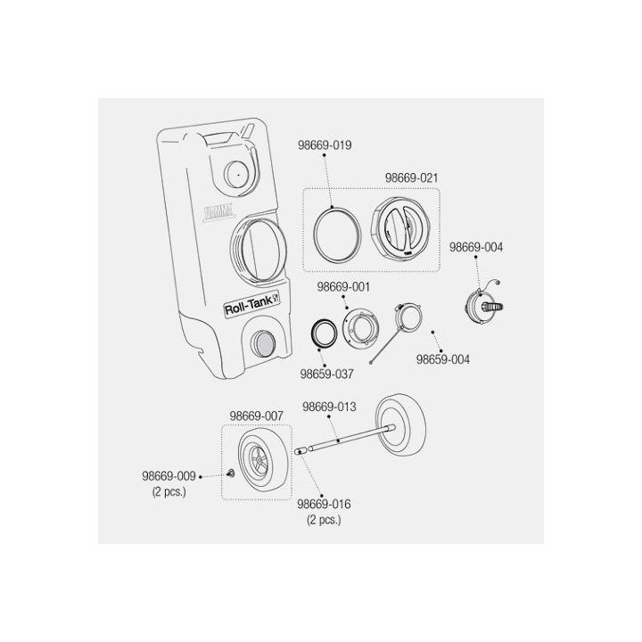 Conexión de válvula para Fiamma Roll Tank