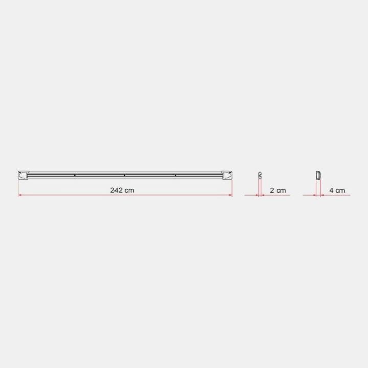 Jeu de 2 barres Fixing Bar Fiamma pour fixation des porte-vélos Carry Bike Fiamma
