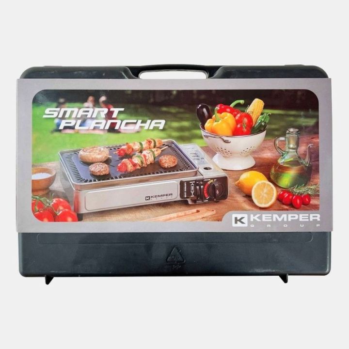 Minigas bakplaat 2300 W KEMPER - met draagtas