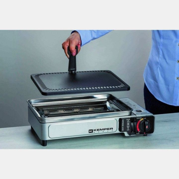 Mini gas griddle 2300 W KEMPER - with carrying case