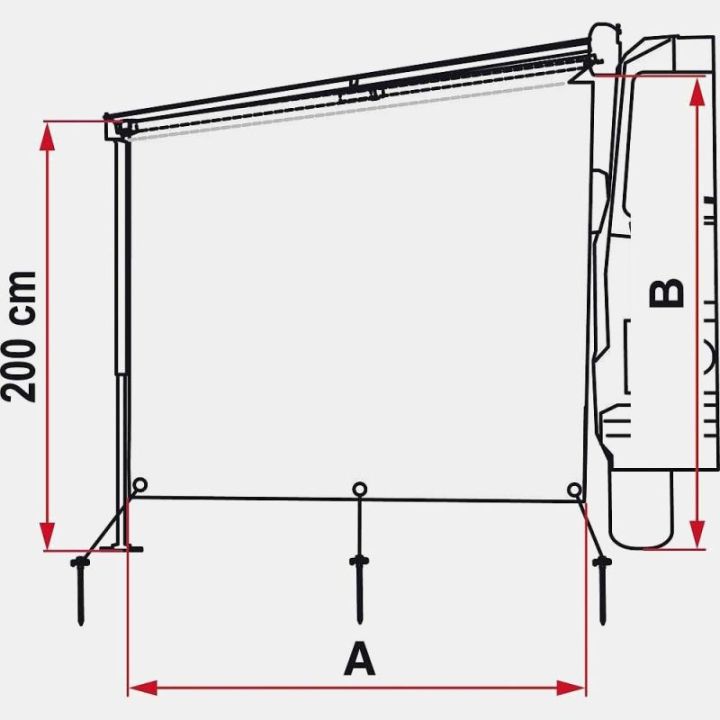 Seitenwand SUN VIEW SIDE Fiamma für Fiamma Markisen F35 PRO