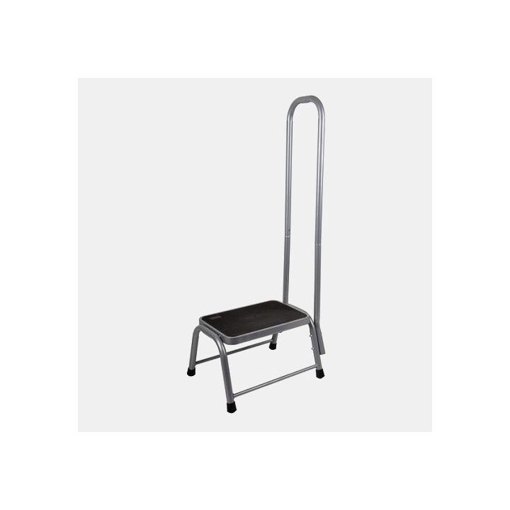 Stalen 1-staps trap met leuning 36x25,5x44 cm