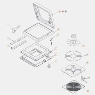 Leva di comando per lucernario Thule Vent 40x40 cm V04