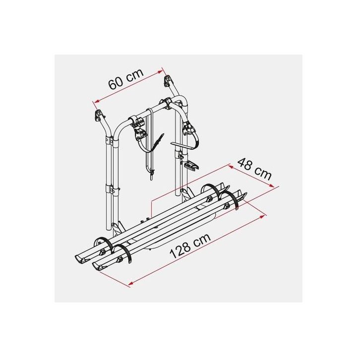 Porte-vélos pour Fiat Ducato II (H2) CARRY BIKE FIAMMA - entre 1994 et 1999 - version restylée 2023