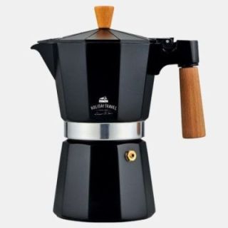 Holiday Travel Caffettiera per caffè espresso nera da 6 tazze per le escursioni