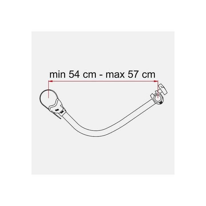 Bras BIKE BLOCK PRO 4 DEEP BLACK pour CARRY BIKE - L mini: 54 - L maxi: 57 cm