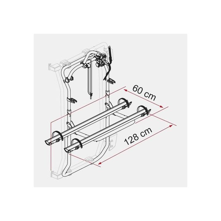 Porte-vélos Carry Bike Frame DEEP BLACK & kit Frame FIAMMA pour Fiat Ducato (H2 & H3) après 2006 - restylage 2023
