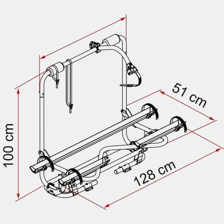 Porte-vélos caravane CARRY BIKE XL A PRO 300 - 2 à 3 vélos
