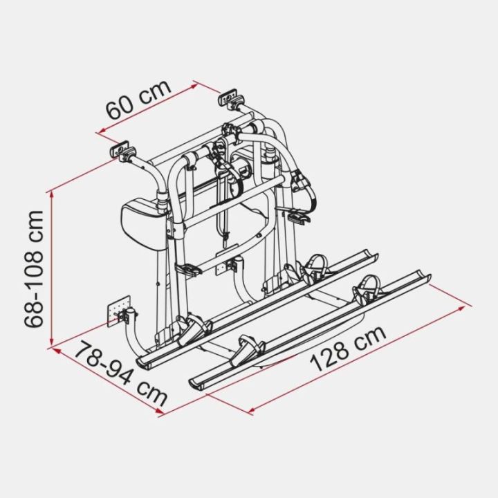 CARRY Motor Lift 77 E-Bike Suporte de bicicleta Fiamma
