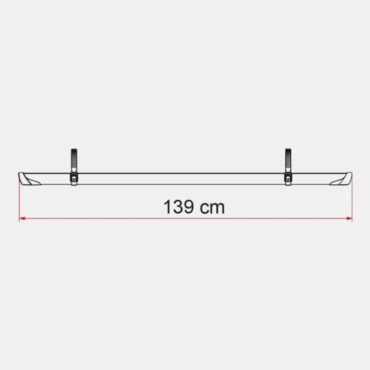 Rail Plus GREY 139 cm pour porte-vélos CARRY BIKE Fiamma