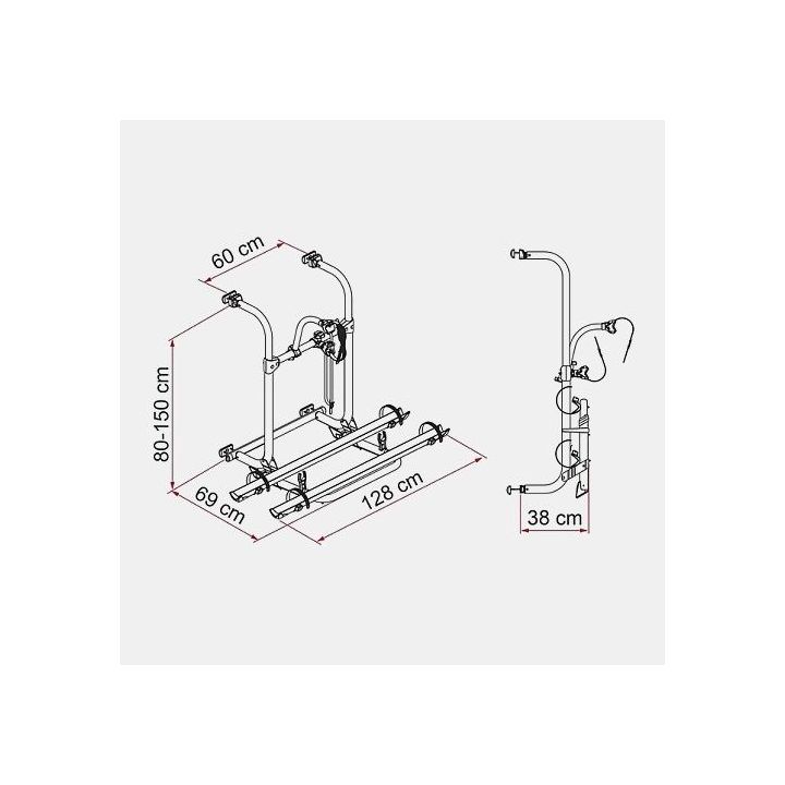 Porte-vélos CARRY BIKE Pro FIAMMA - pour camping-cars -restylage 2023