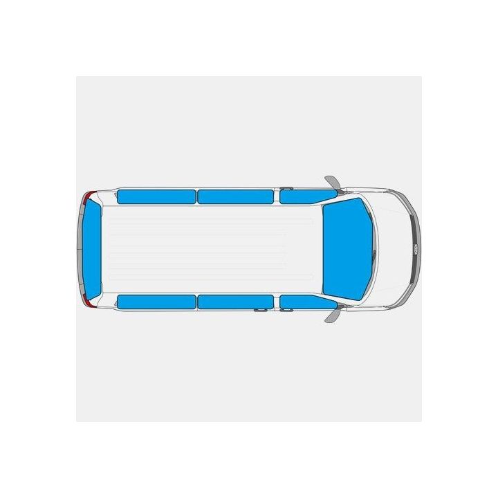 Juego de 9 cortinas interiores aislantes para Mercedes Vito Tribunal - Double Puertas - 1996-2003