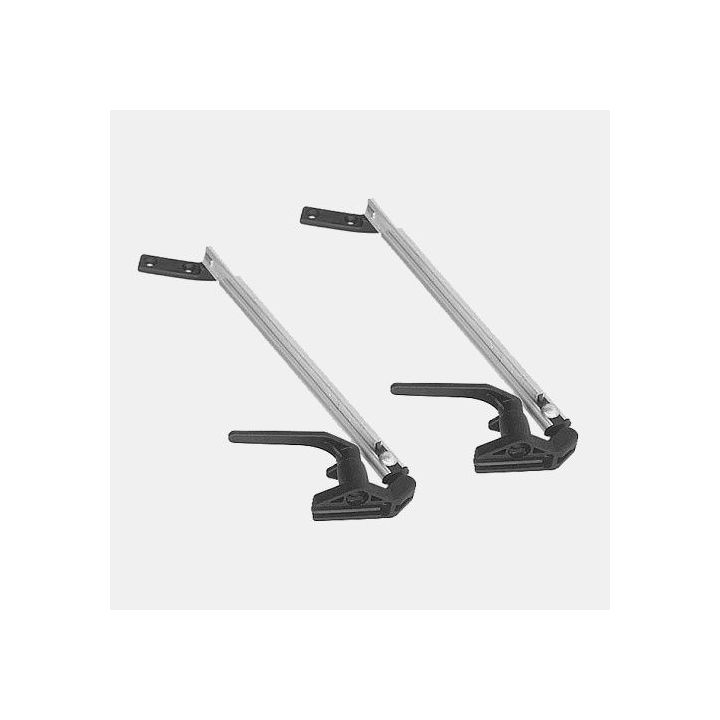Paire de compas Polyfix Plat droite + gauche avec entraxe 280 mm pour baie polyplastic