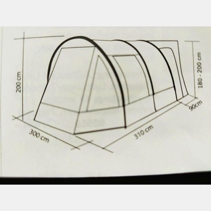 TOUR ACTION 7 awning - 300x310 cm - self-contained - 2 persons - with ground sheet