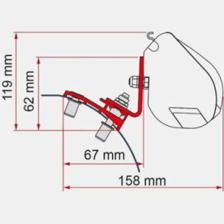 Awning adapter KIT PSA FIAMMA for F35 Pro awning