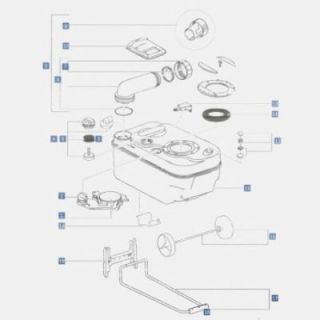 Pulsante completo di ventilazione per C2 C4 C20OCS C2 C4 C2 C4 C2 C4 C4 Thetford