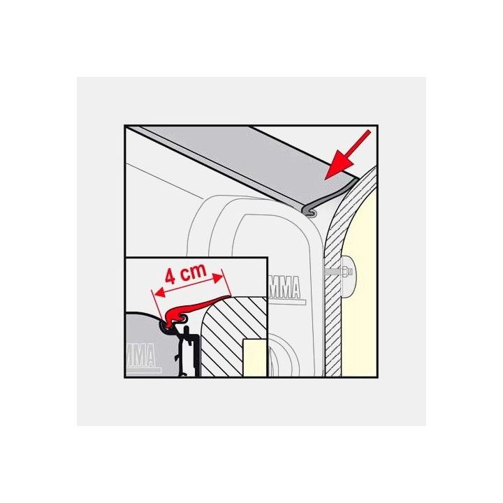 Joint d'étanchéité RAIN GUARD M Fiamma - store F 45S - L: 4 cm - au mètre