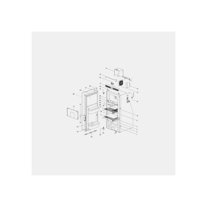 Cable de alimentación y fusible para frigoríficos Thetford T1090 y T2090 - Ref 691345