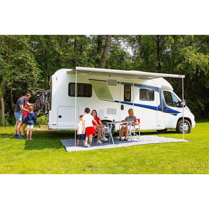 Store F45S 260 FIAMMA - L store : 263cm - Toile : Royal Grey - Boitier: titanium pour fourgons aménagés