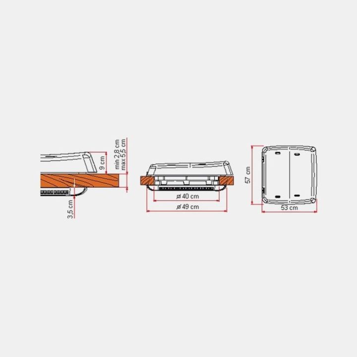 Lanterneau Vent F Pro 40x40 cm FIAMMA - Nouveautés 2022