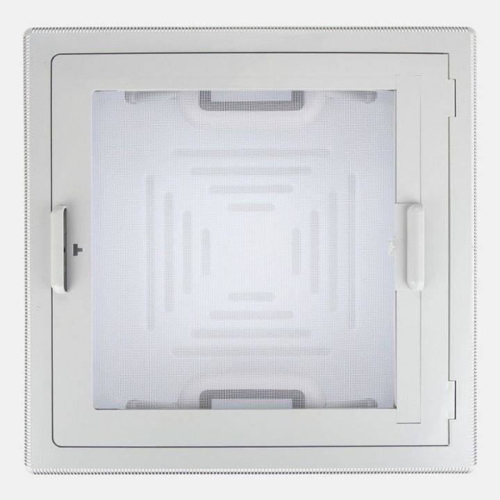 Lanterneau 42 MPK - 400x400 mm - gris  - avec moustiquaire et store occultant