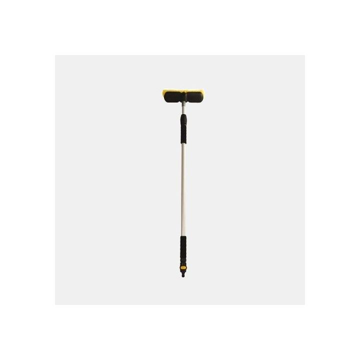 Brosse de lavage en aluminium telescopique L: 115-180 cm pour camping-cars et caravanes