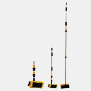 Brosse de lavage en aluminium télescopique L: 130-300 cm pour grands camping-cars caravanes