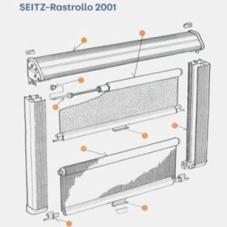 Rastrollo schermo tenda da sole 2001 Seitz Dometic
