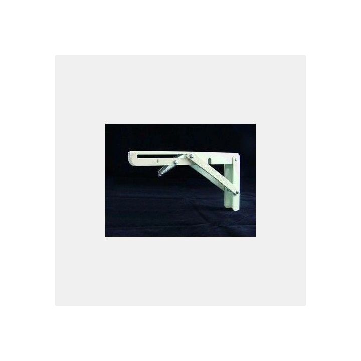 Console pliante en acier laqué blanc 200 x20 mm