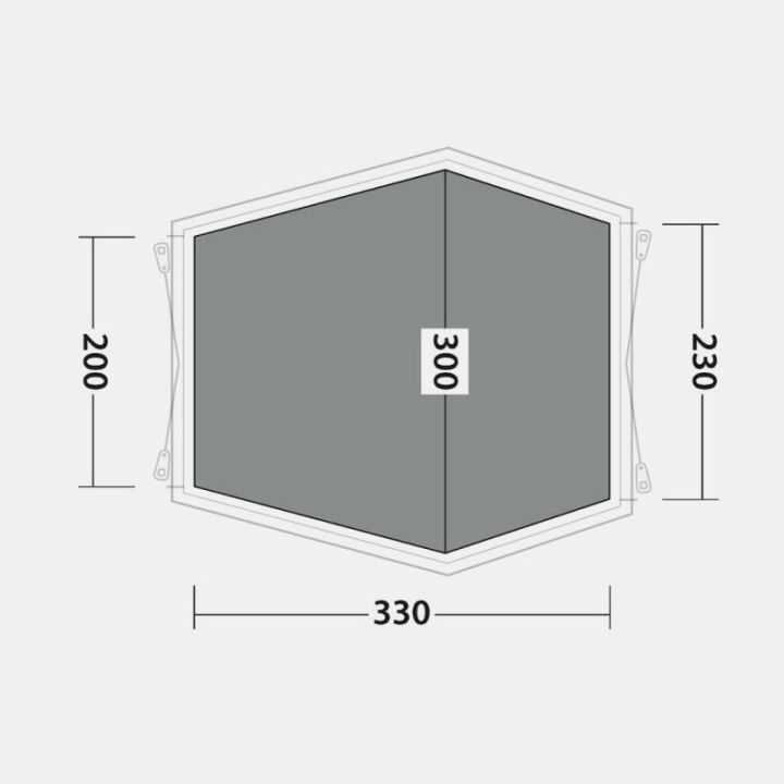 Suelo de la carpa del portón trasero Van Wood-Crest OUTWELL