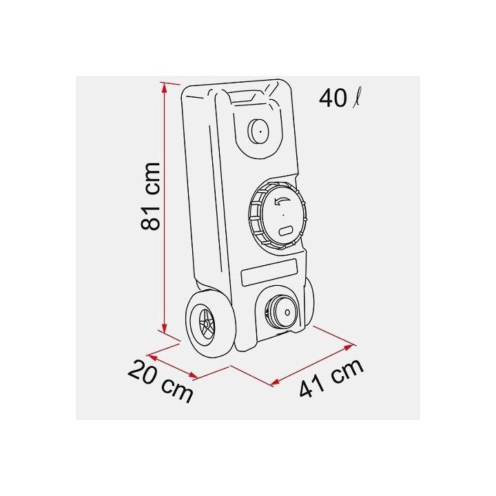 Serbatoio mobile ROLL TANK 40F Fiamma - acqua pulita - 35 litri