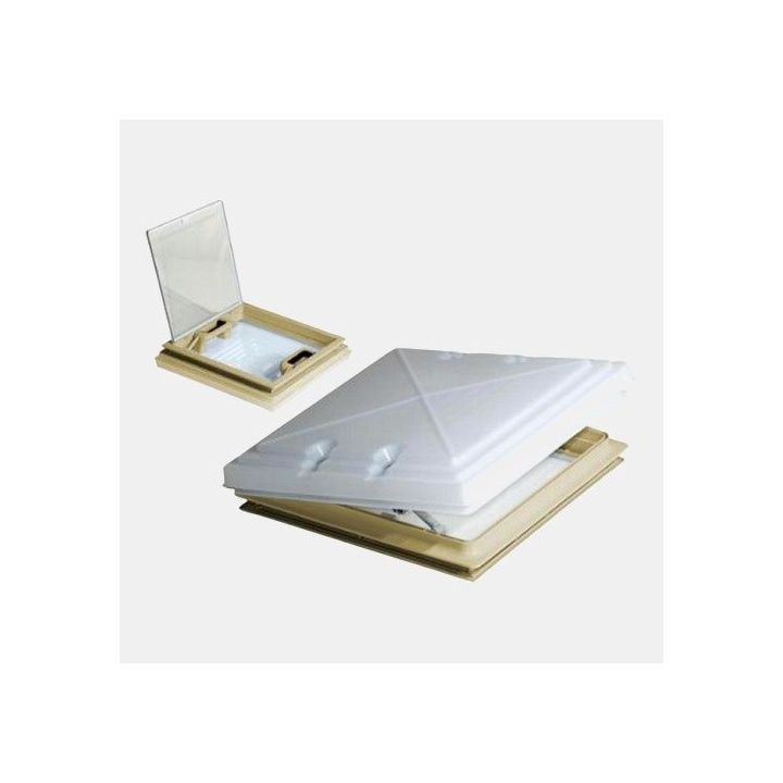 Lanterneau 42 MPK - 400x400 mm - beige  - avec moustiquaire - pour fourgons aménagés