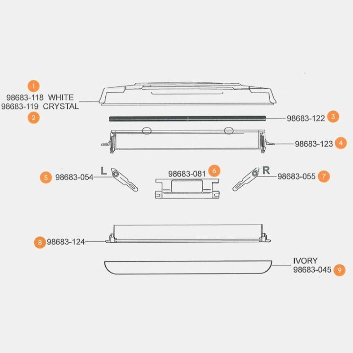 Contre-cadre intérieur de lanterneau Vent 50x50 Fiamma - 98683-124