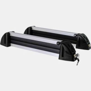 Paar aluminium skidragers op dakrails