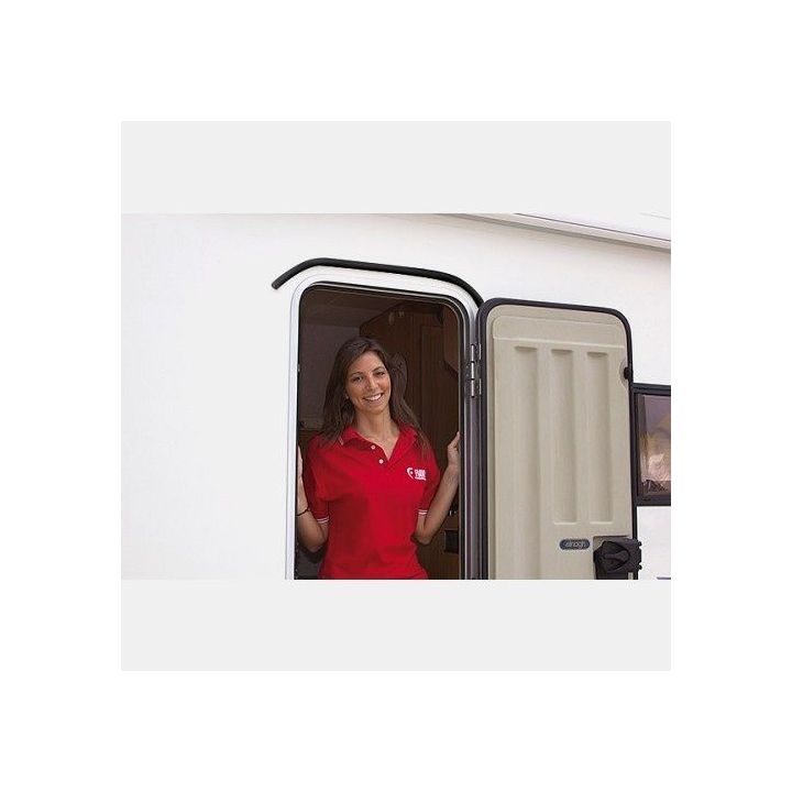 Gouttière noire DRIP STOP Black 75 cm FIAMMA pour porte d'entrée de caravane