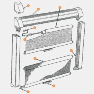 Führungsschienen 800 mm perlweiß für Rollo Rastrollo 2000 SEITZ DOMETIC