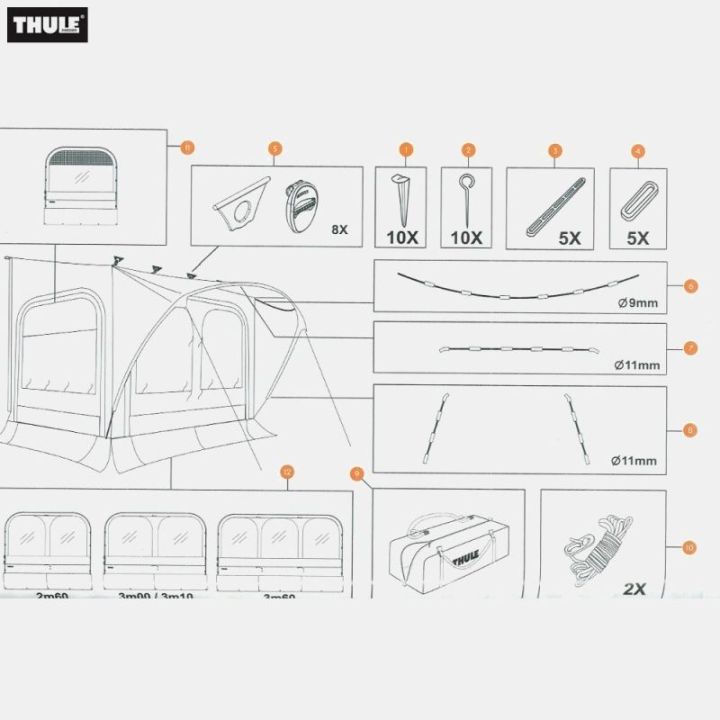 Befestigungsteile für THULE-Lastenträger- je 8 Stück