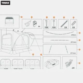 Ficelles de tension pour auvent Quickfit THULE- par 2