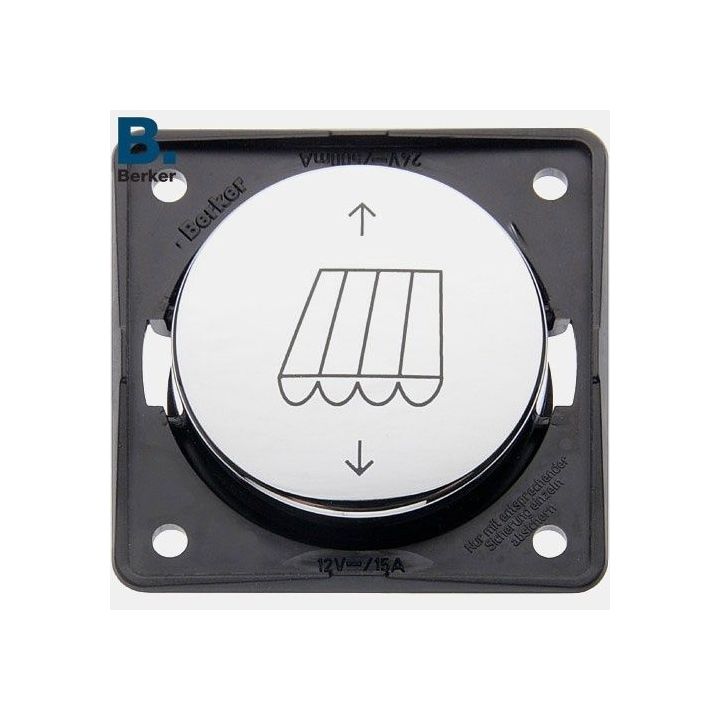 Interrupteur de store chromé brillant 12V/24V Integro BERKER