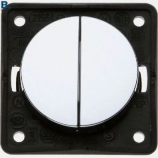 BERKER Double Matte Chrome Switch 12V/230V Integro