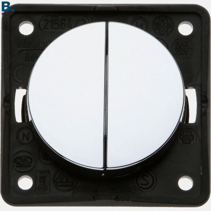 BERKER Double Matte Chrome Switch 12V/230V Integro