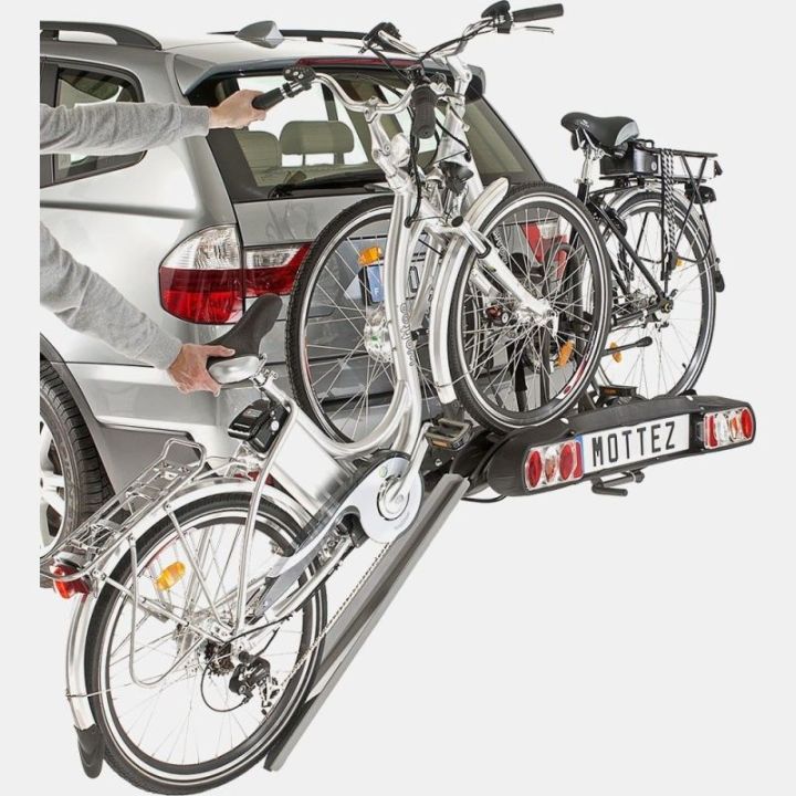 Fietsendrager op trekhaak voor 2 Zeus-V2 A028P2 Mottez elektrische fietsen