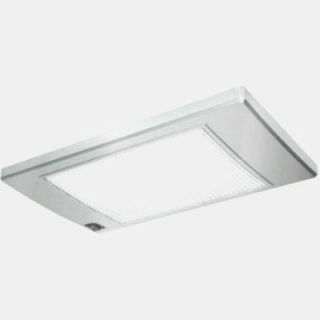 Candeeiro de teto Slimlite 12V LED com interrutor com acabamento em alumínio - para autocaravanas e caravanas.