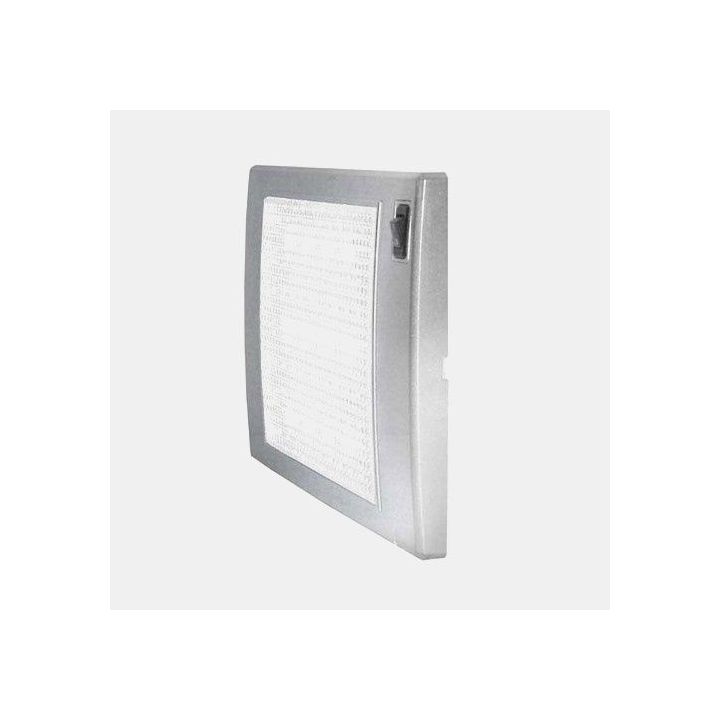 Plafonnier LED Slimlite 12V avec interrupteur finition aluminium - pour camping-cars et caravanes.