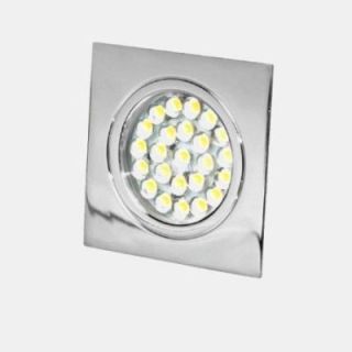 Fixed recessed spot lamp 24 LEDs 1.6 W 12 V - chromium metal