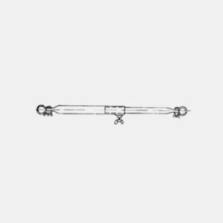Barre de faitiere de toit en acier télescopique (170-250 cm) à pinces D:25mm