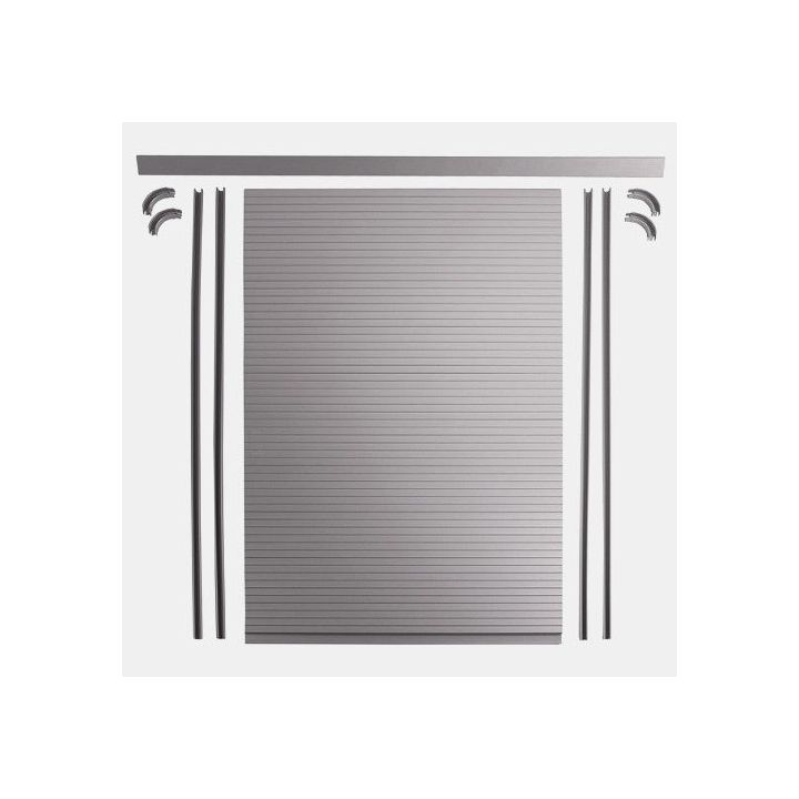 Rideau coulissant vertical 100x60 cm pour mobilier intérieur - coloris: gris