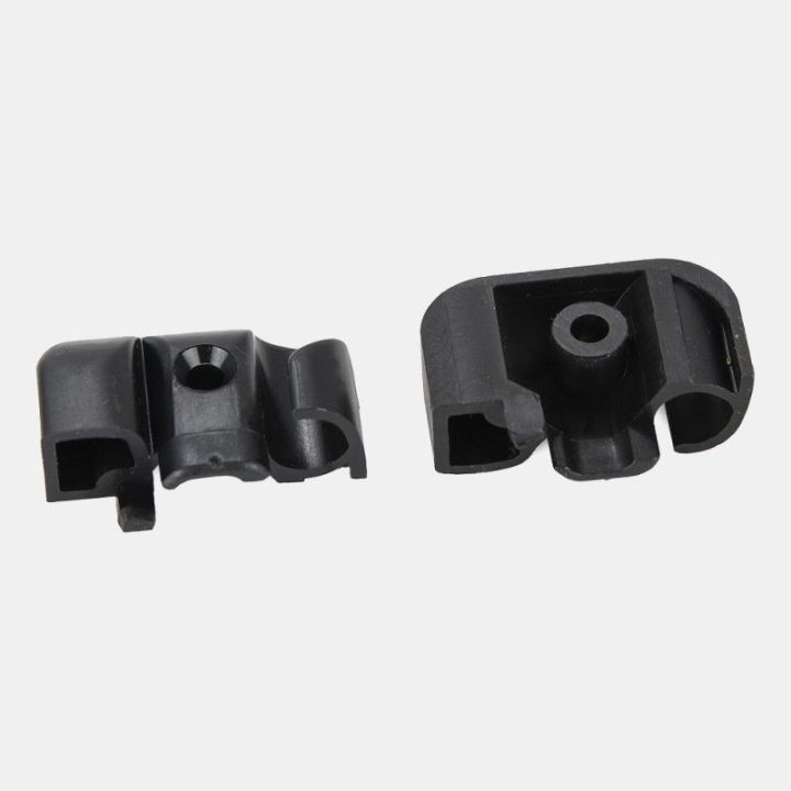 Hinge profile end caps 30 mm black polyplastic - per pair
