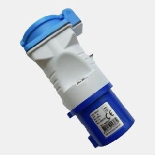 Adattatore maschio CEE17/femmina Schuko 16A - per camper.
